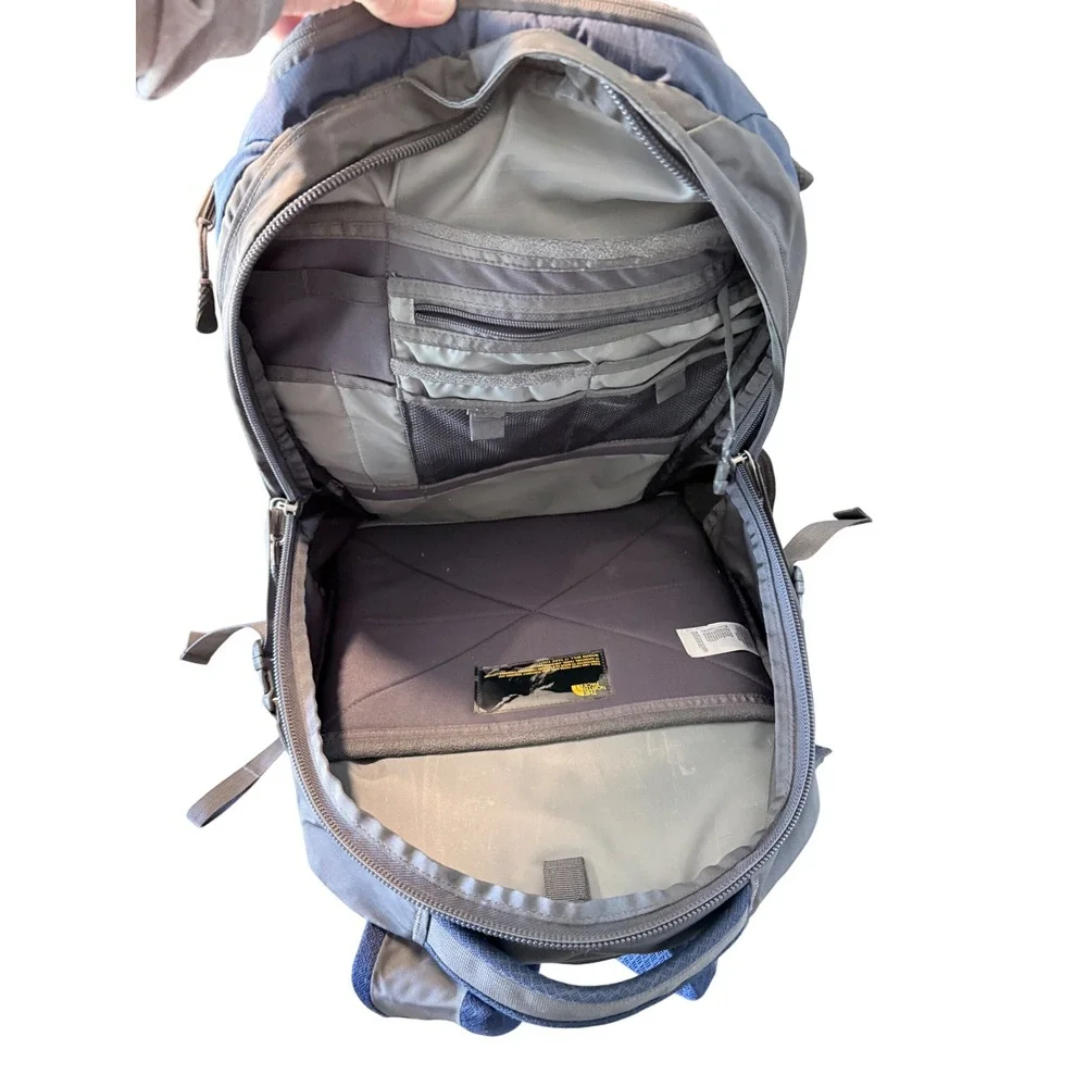 The North Face Big Shot Backpack Navy Blue Charcoal FlexVent Hiking Laptop Bag
